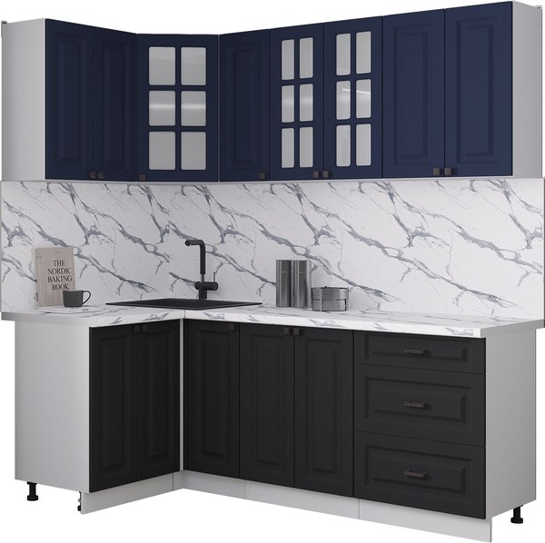 Кухонный гарнитур Интерлиния Мила Деко 1.2x2.1 - фото