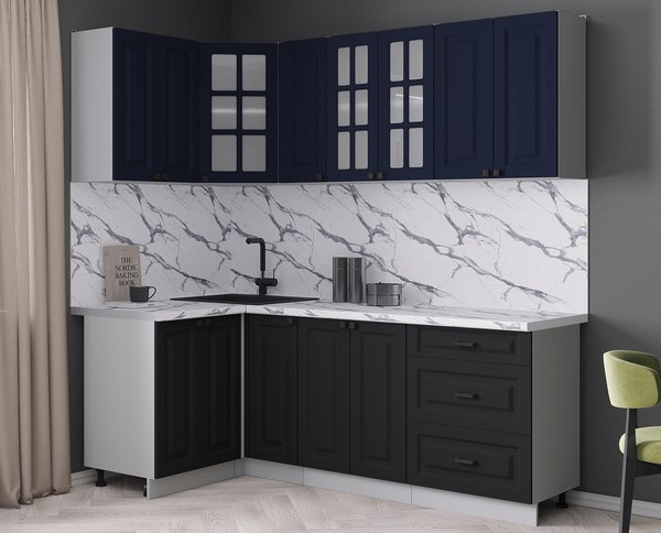 Кухонный гарнитур Интерлиния Мила Деко 1.2x2.1