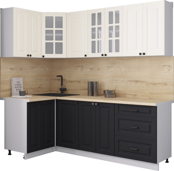 Кухонный гарнитур Интерлиния Мила Деко 1.2x2.2 - фото