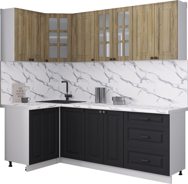 Кухонный гарнитур Интерлиния Мила Деко 1.2x2.2 - фото