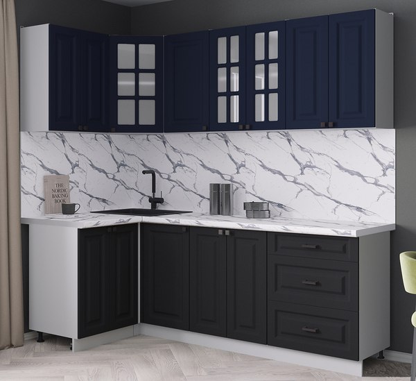 Кухонный гарнитур Интерлиния Мила Деко 1.2x2.2