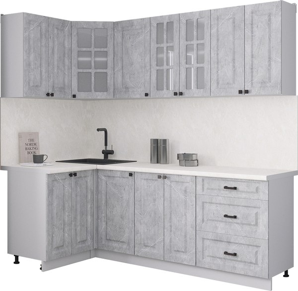 Кухонный гарнитур Интерлиния Мила Деко 1.2x2.2 - фото