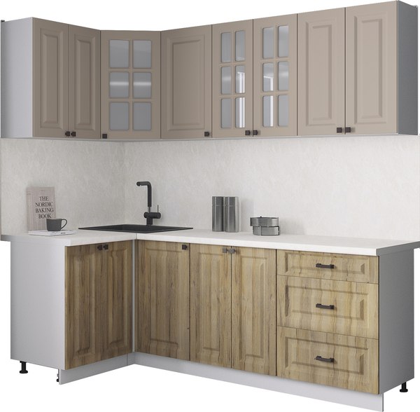 Кухонный гарнитур Интерлиния Мила Деко 1.2x2.2 - фото