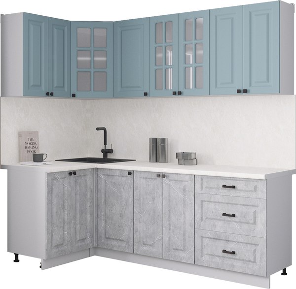 Кухонный гарнитур Интерлиния Мила Деко 1.2x2.2 - фото