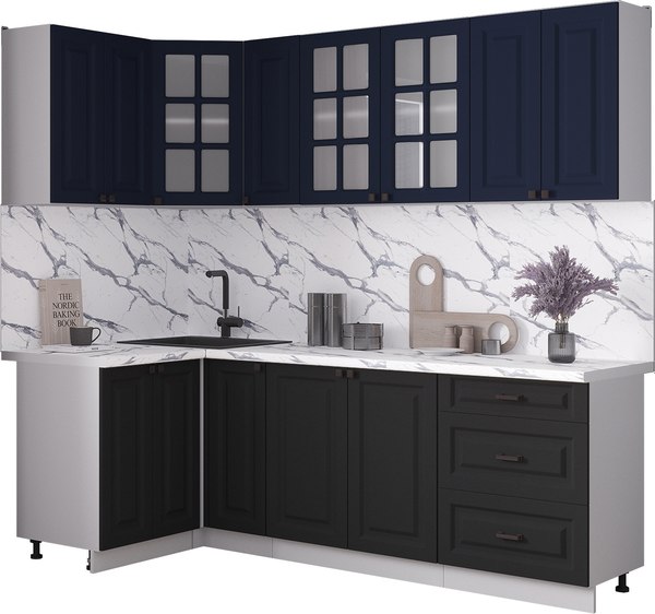 Кухонный гарнитур Интерлиния Мила Деко 1.2x2.3 - фото