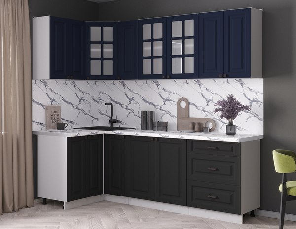 Кухонный гарнитур Интерлиния Мила Деко 1.2x2.3