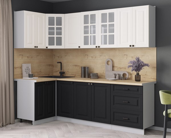 Кухонный гарнитур Интерлиния Мила Деко 1.2x2.4