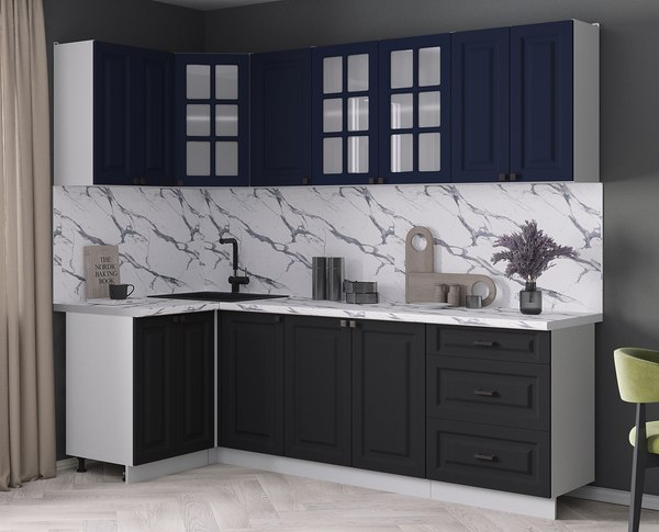 Кухонный гарнитур Интерлиния Мила Деко 1.2x2.4