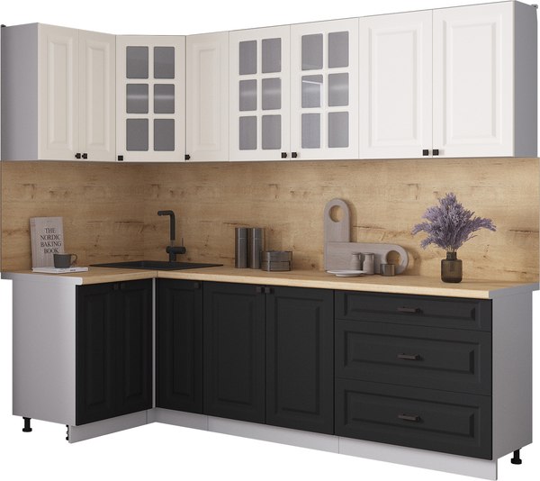 Кухонный гарнитур Интерлиния Мила Деко 1.2x2.5 - фото