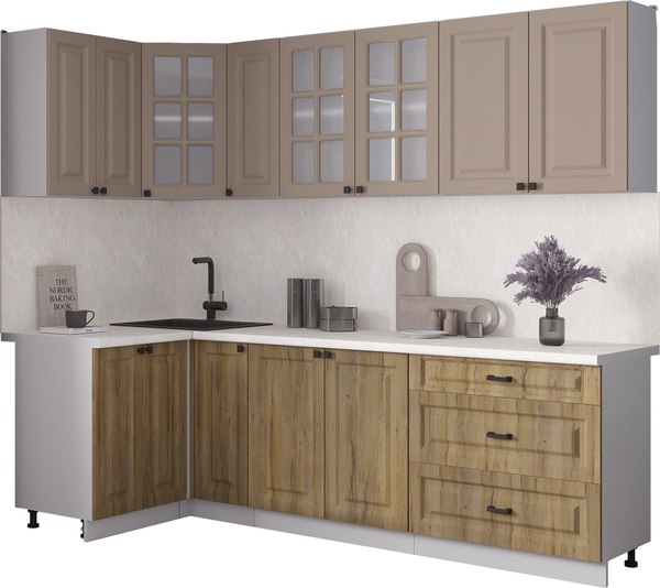 Кухонный гарнитур Интерлиния Мила Деко 1.2x2.5 - фото