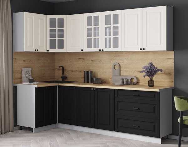 Кухонный гарнитур Интерлиния Мила Деко 1.2x2.6