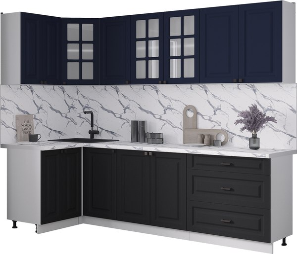 Кухонный гарнитур Интерлиния Мила Деко 1.2x2.6 - фото