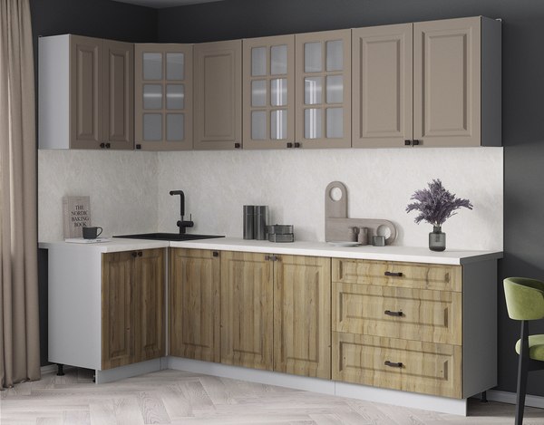 Кухонный гарнитур Интерлиния Мила Деко 1.2x2.6