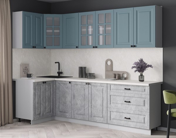 Кухонный гарнитур Интерлиния Мила Деко 1.2x2.6