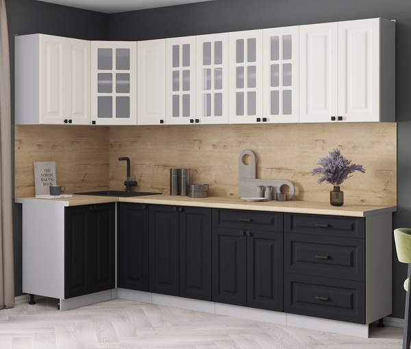 Кухонный гарнитур Интерлиния Мила Деко 1.2x2.7