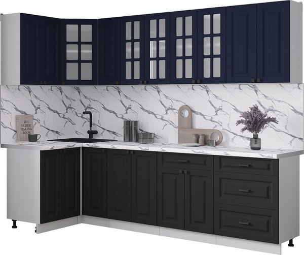 Кухонный гарнитур Интерлиния Мила Деко 1.2x2.7 - фото