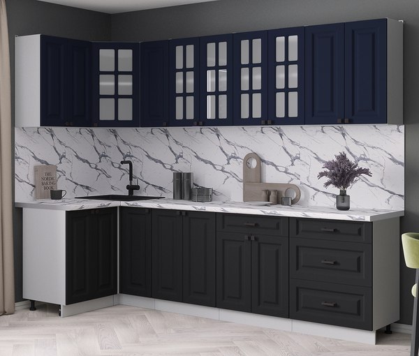 Кухонный гарнитур Интерлиния Мила Деко 1.2x2.7