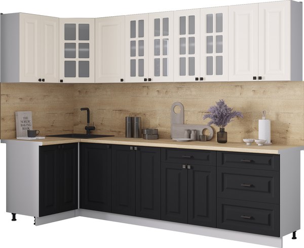 Кухонный гарнитур Интерлиния Мила Деко 1.2x2.8 - фото