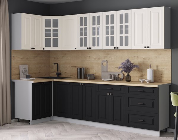 Кухонный гарнитур Интерлиния Мила Деко 1.2x2.8