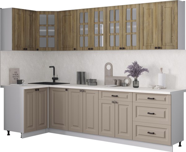 Кухонный гарнитур Интерлиния Мила Деко 1.2x2.8 - фото