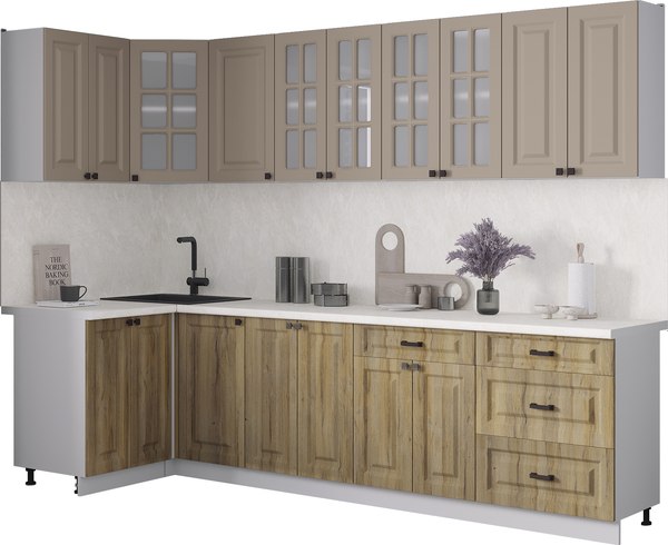 Кухонный гарнитур Интерлиния Мила Деко 1.2x2.8 - фото