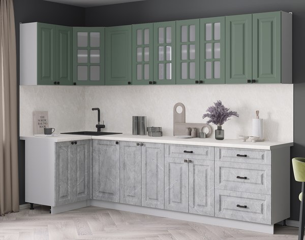 Кухонный гарнитур Интерлиния Мила Деко 1.2x2.8