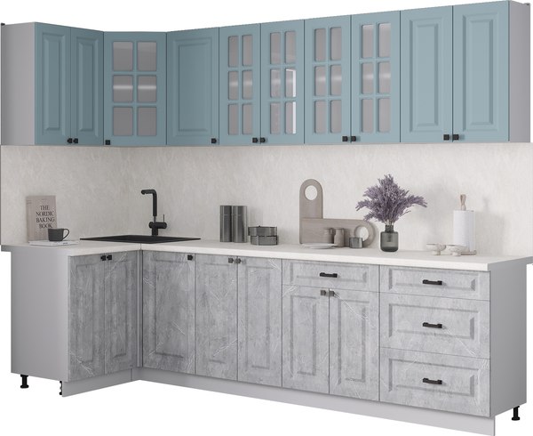 Кухонный гарнитур Интерлиния Мила Деко 1.2x2.8 - фото