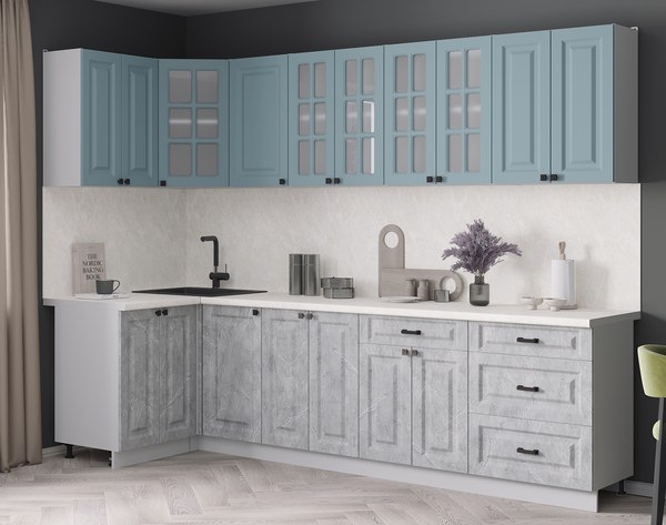 Кухонный гарнитур Интерлиния Мила Деко 1.2x2.8