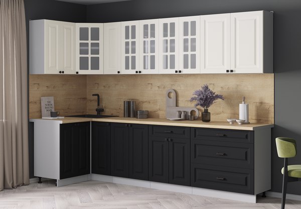 Кухонный гарнитур Интерлиния Мила Деко 1.2x2.9