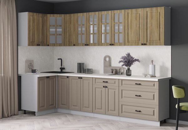 Кухонный гарнитур Интерлиния Мила Деко 1.2x2.9