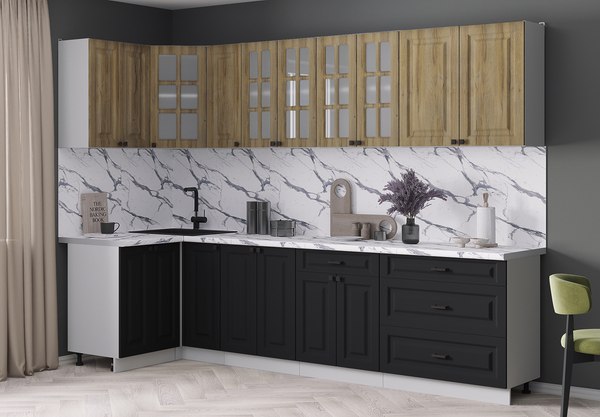 Кухонный гарнитур Интерлиния Мила Деко 1.2x2.9