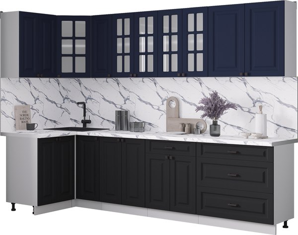 Кухонный гарнитур Интерлиния Мила Деко 1.2x2.9 - фото