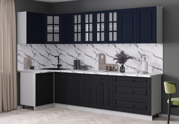 Кухонный гарнитур Интерлиния Мила Деко 1.2x2.9