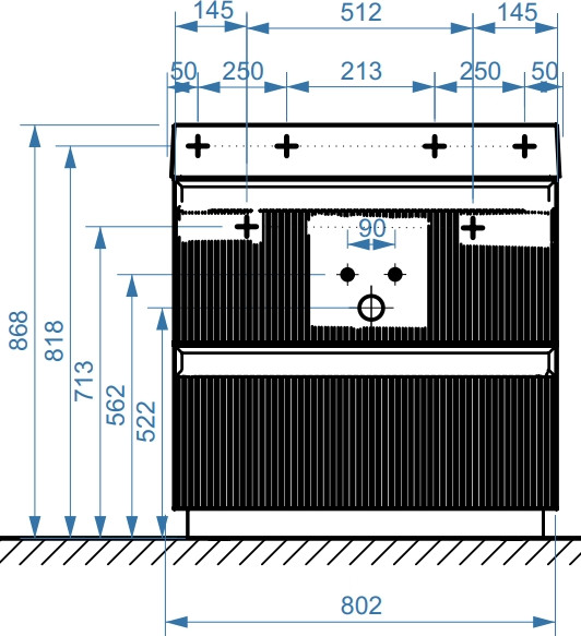 Тумба под умывальник Belux Базель Н 80-02