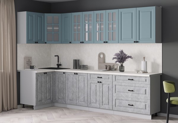 Кухонный гарнитур Интерлиния Мила Деко 1.2x2.9