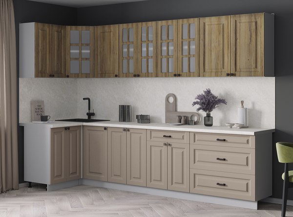 Кухонный гарнитур Интерлиния Мила Деко 1.2x3.0