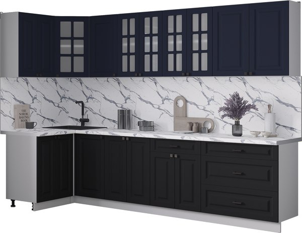 Кухонный гарнитур Интерлиния Мила Деко 1.2x3.0 - фото