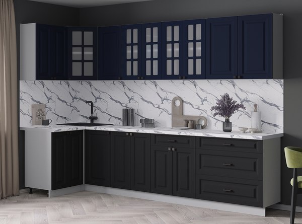 Кухонный гарнитур Интерлиния Мила Деко 1.2x3.0