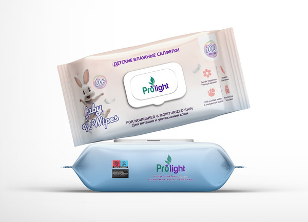 Влажные салфетки детские Prolight 100шт