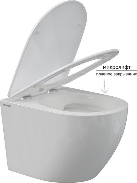 Унитаз подвесной Berges OKUS с сиденьем Slim SO