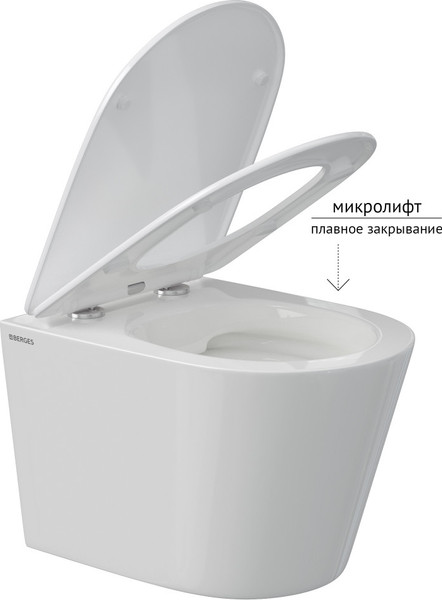 Унитаз подвесной Berges VITA c сиденьем Slim SO