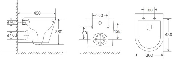 Унитаз подвесной Berges VITA c сиденьем Slim SO