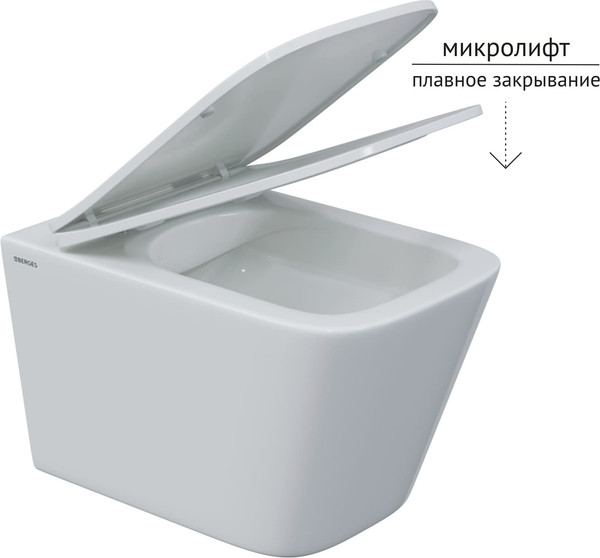 Унитаз подвесной Berges FLOE S c сиденьем Slim SO