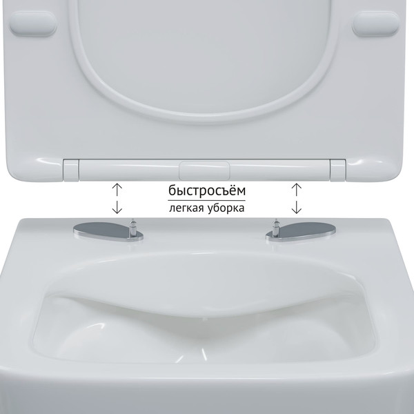 Унитаз подвесной Berges FLOE S c сиденьем Slim SO