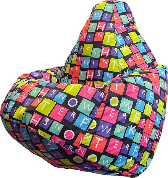 Бескаркасное кресло Flagman Груша Макси XXL Г2.11-05 Буквы - фото