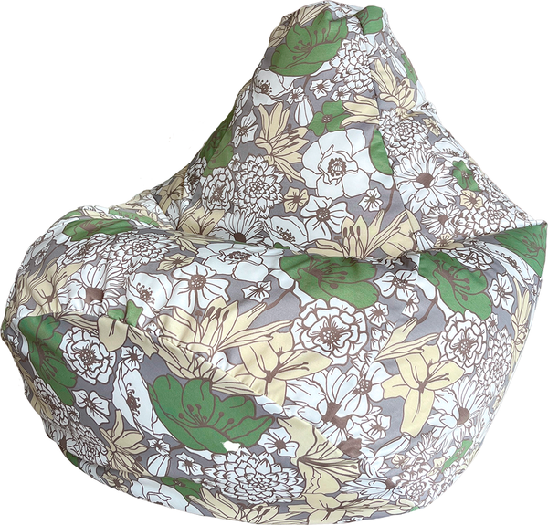Бескаркасное кресло Flagman Груша Макси XXL Г2.7-59 Цветы - фото