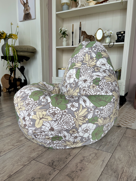 Бескаркасное кресло Flagman Груша Макси XXL Г2.7-59 Цветы