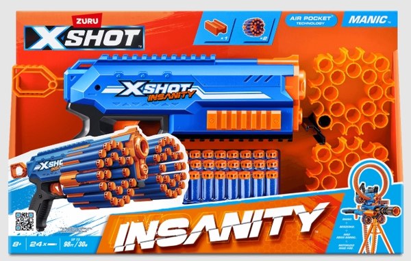 Бластер игрушечный Zuru X-Shot Insanity Manic / 44147