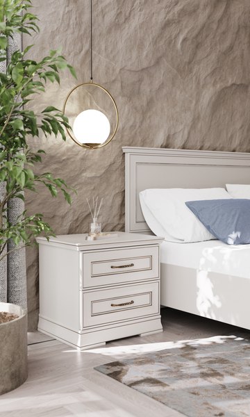 Прикроватная тумба Black Red White Florencia KOM2S