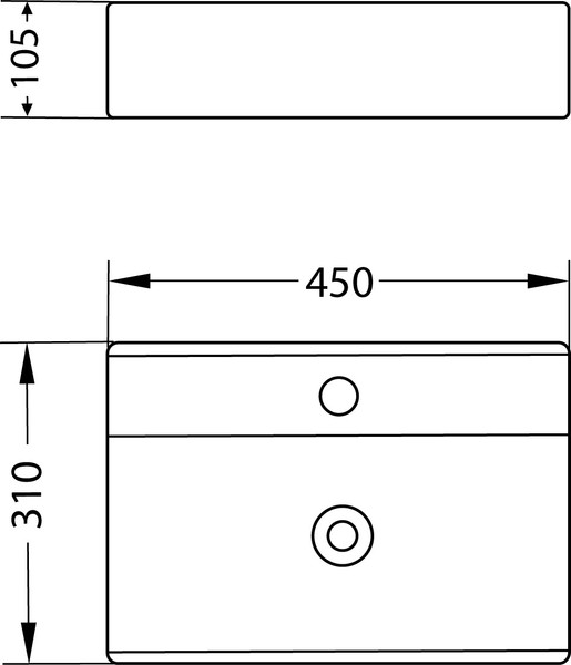 Умывальник со смесителем Lauter 21887B + Cascade 21СК655BS